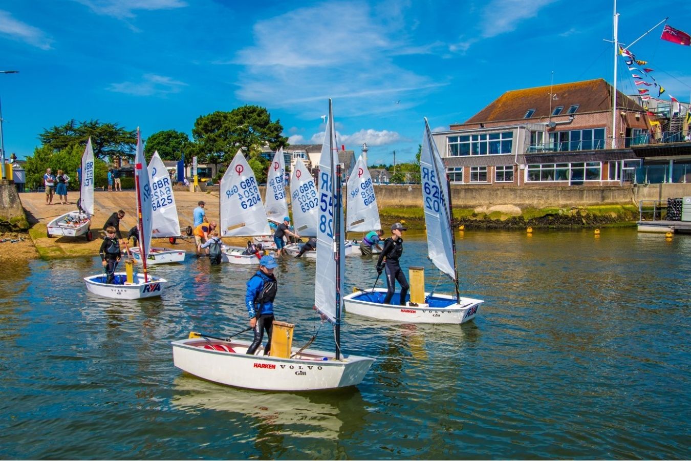 Optimist Dinghy Sailing at the Royal Lymington Yacht Club Royal