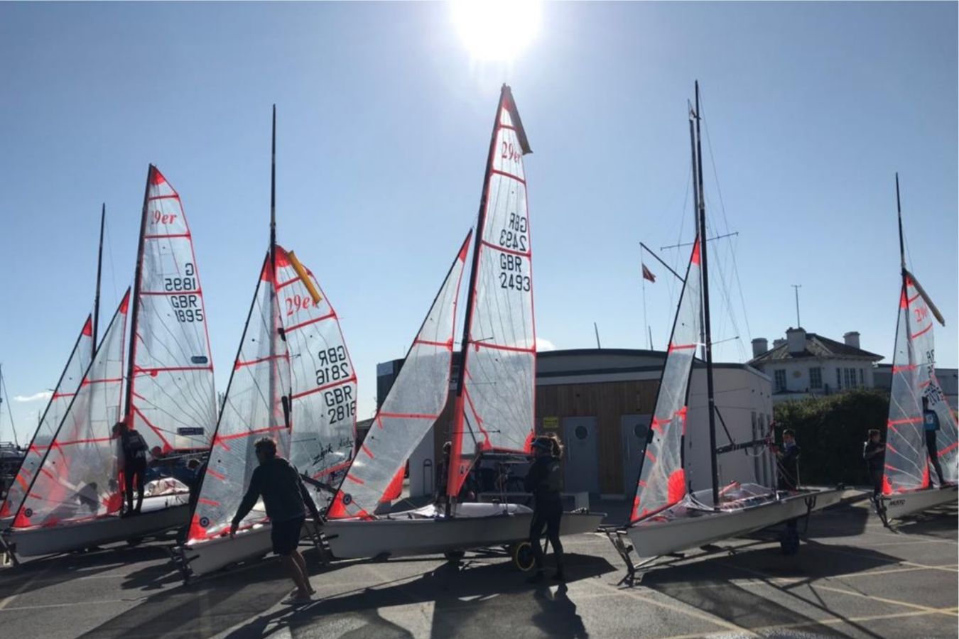 29er Dinghy Sailing at Royal Lymington Yacht Club Royal Lymington